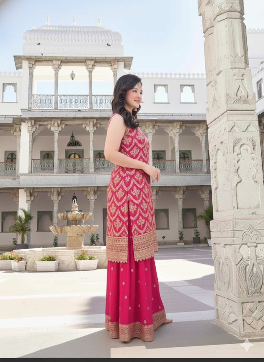 Pink Palazzo Dress_011
