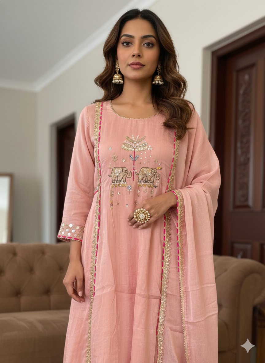 Peachy Pink Gajraj_025
