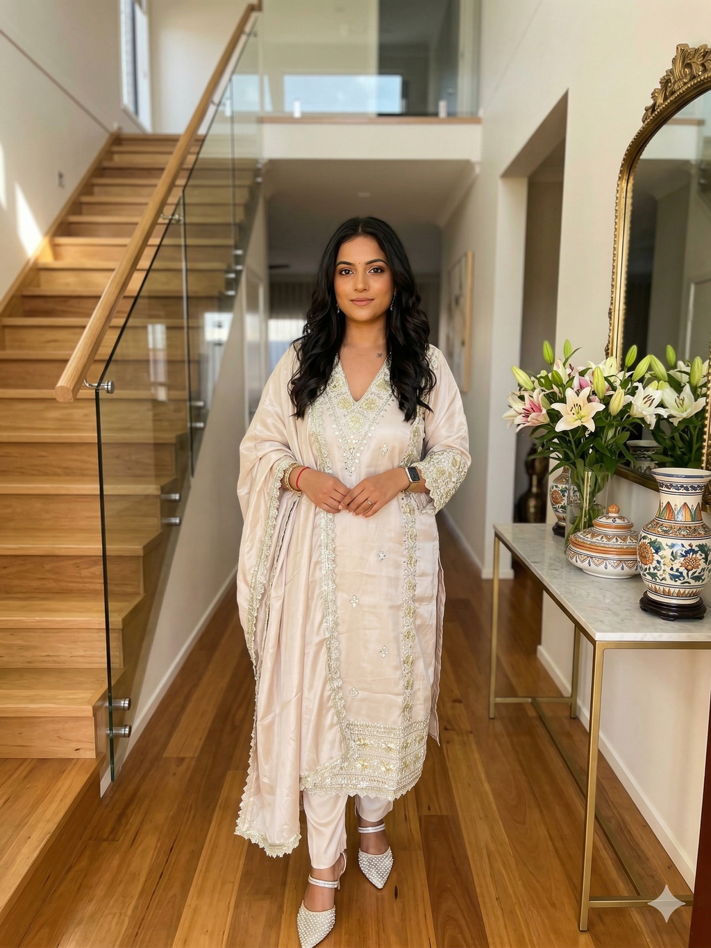 Ivory Radiance Hand‑Embroidered Suit_085