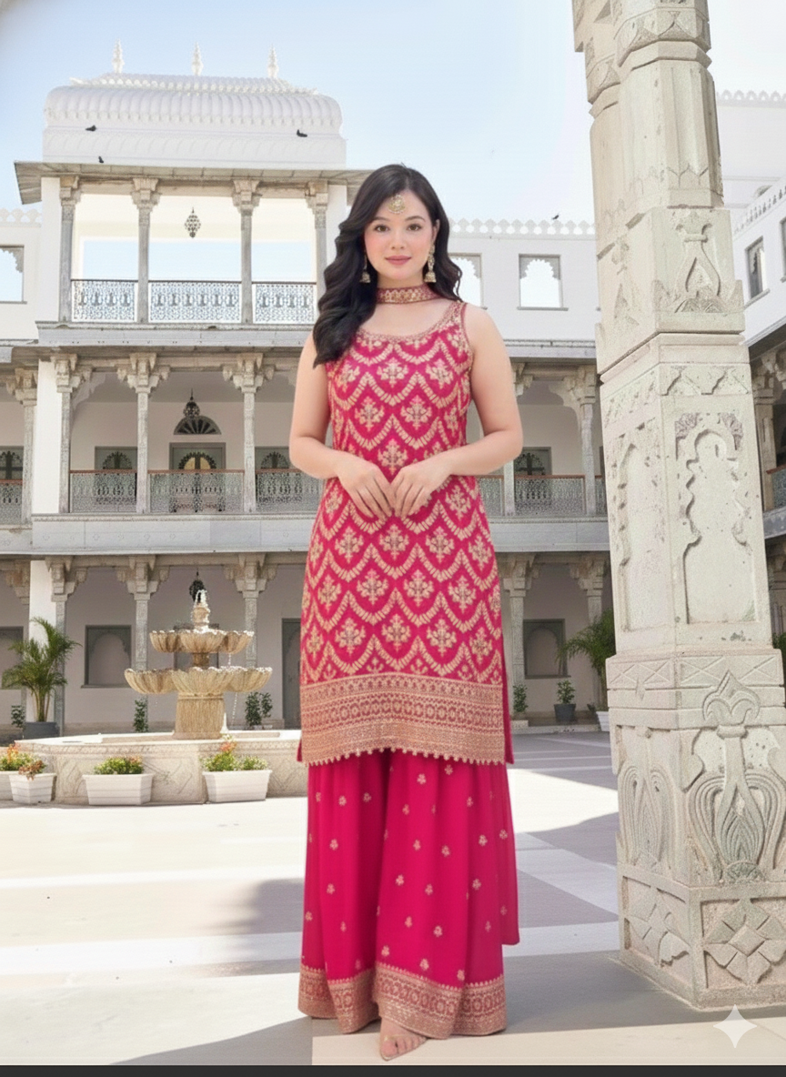 Pink Palazzo Dress_011