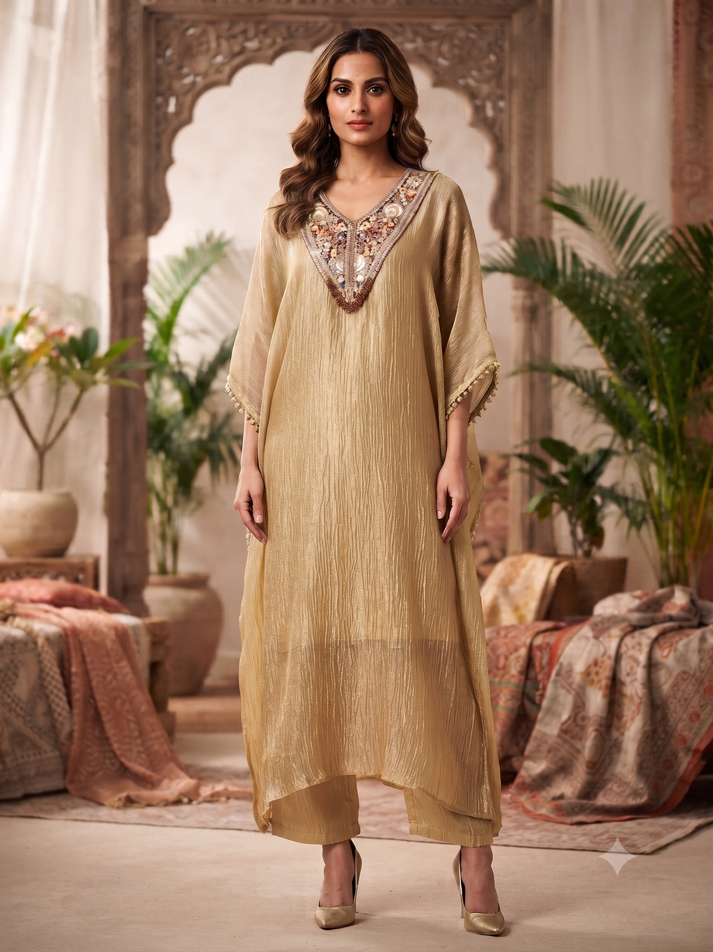 Golden Kaftan dress_124