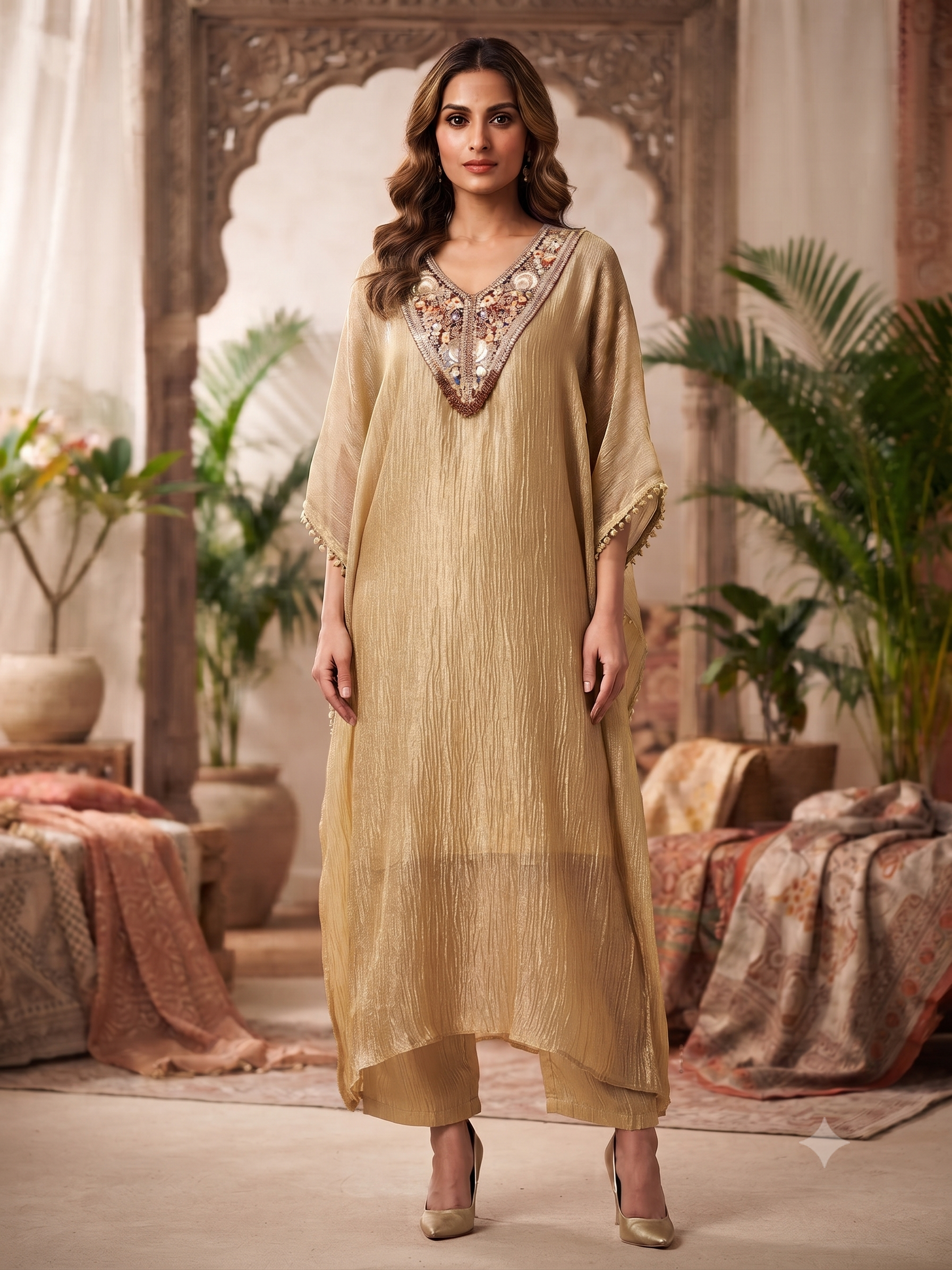 Golden Kaftan dress_124