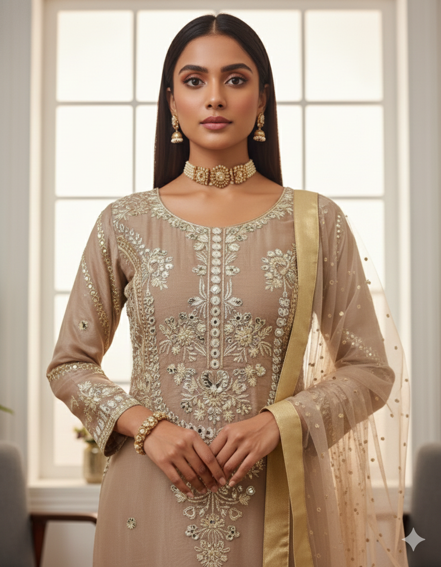 Beige Silk Dress_014