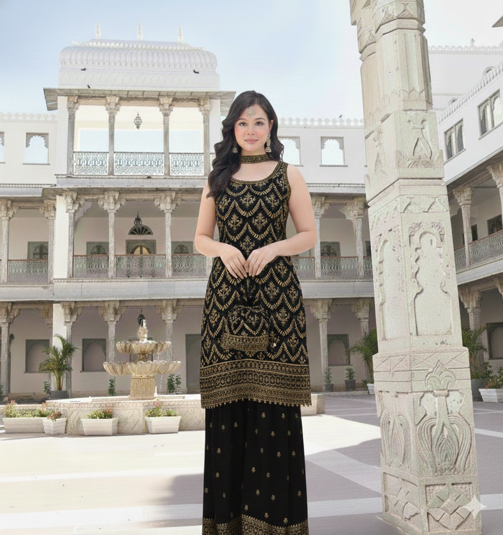 Black Palazzo Set_010