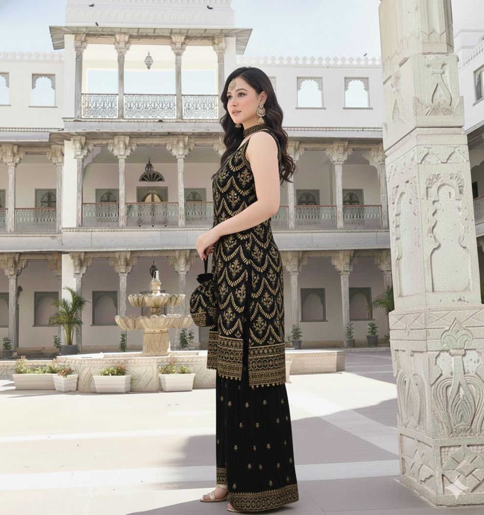 Black Palazzo Set_010