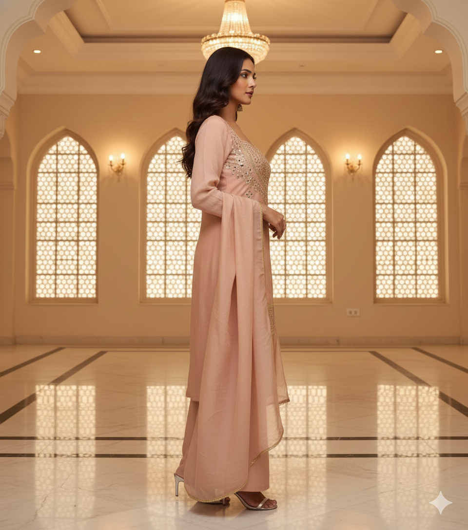 Pink Palazzo Suit_018