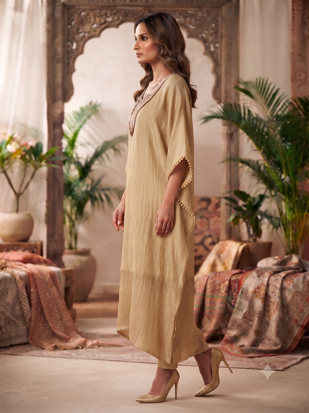 Golden Kaftan dress_124