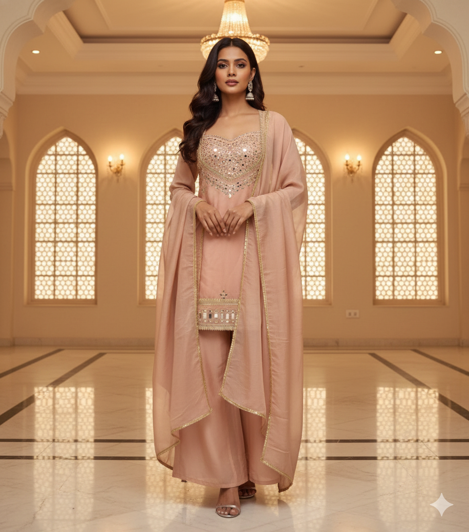 Pink Palazzo Suit_018