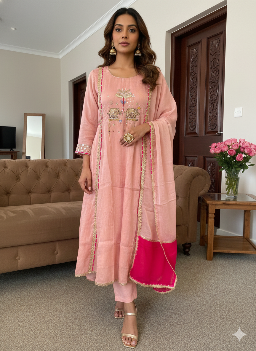 Peachy Pink Gajraj_025