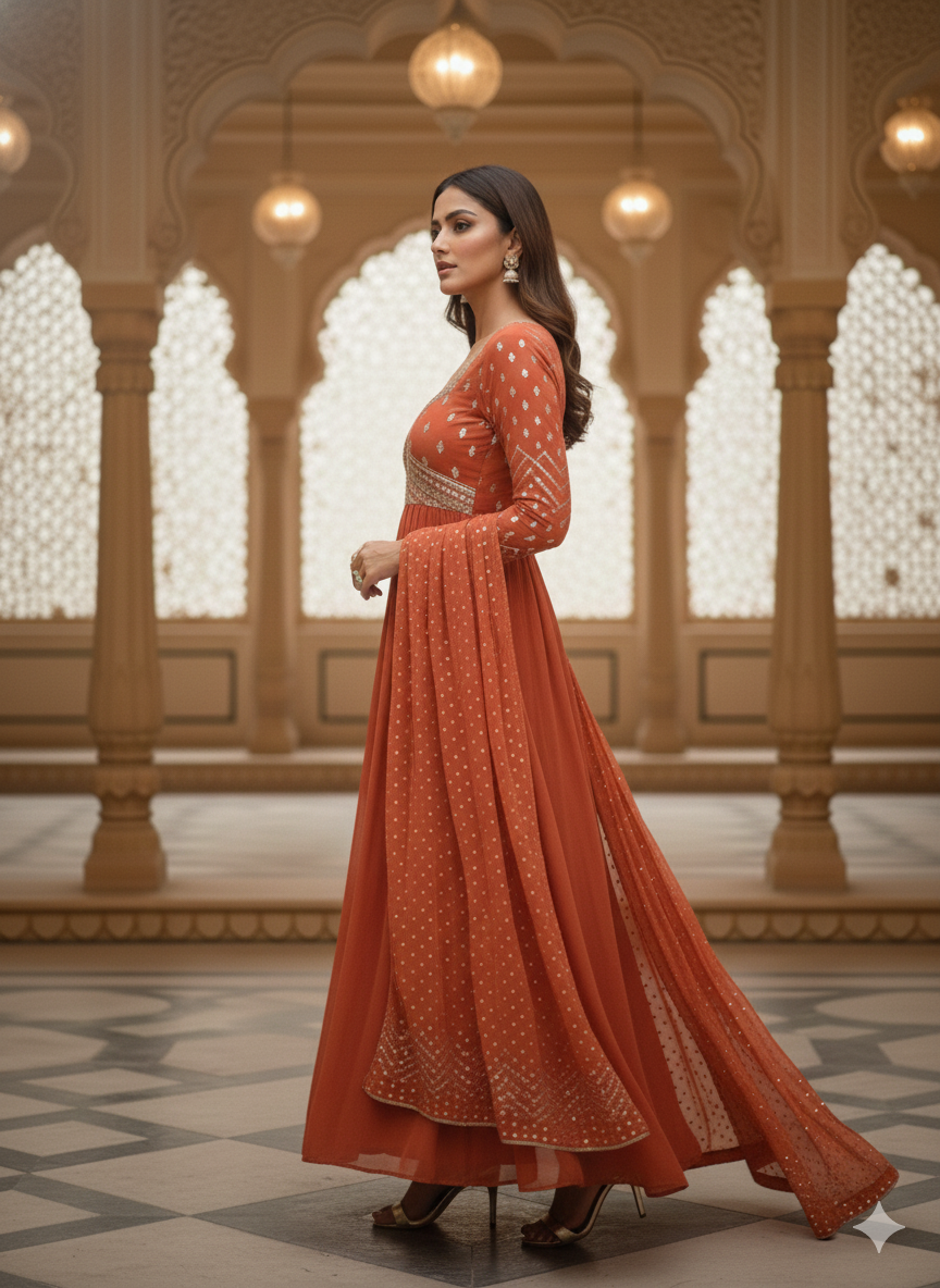 Orange Gown Dress_017