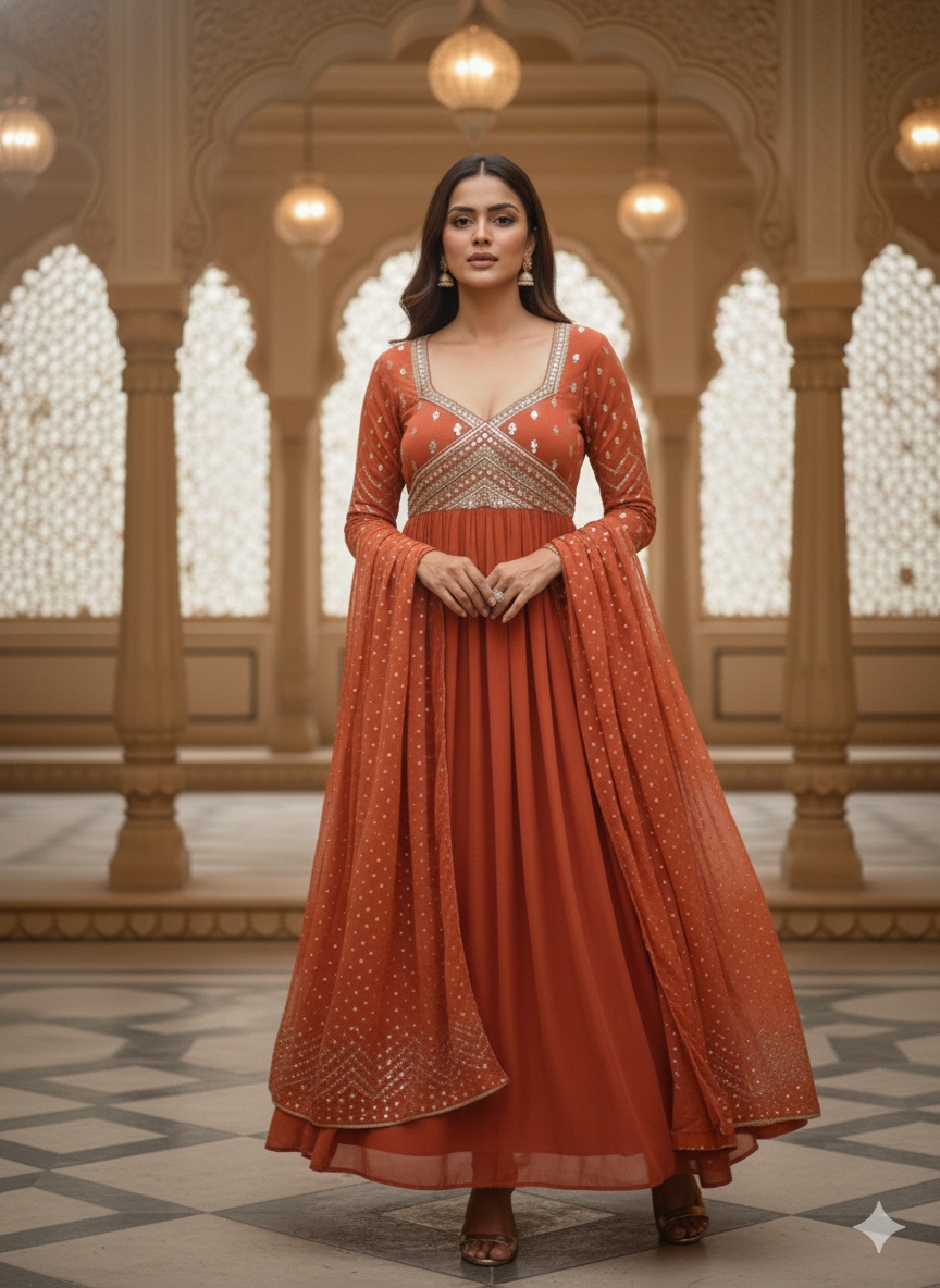 Orange Gown Dress_017