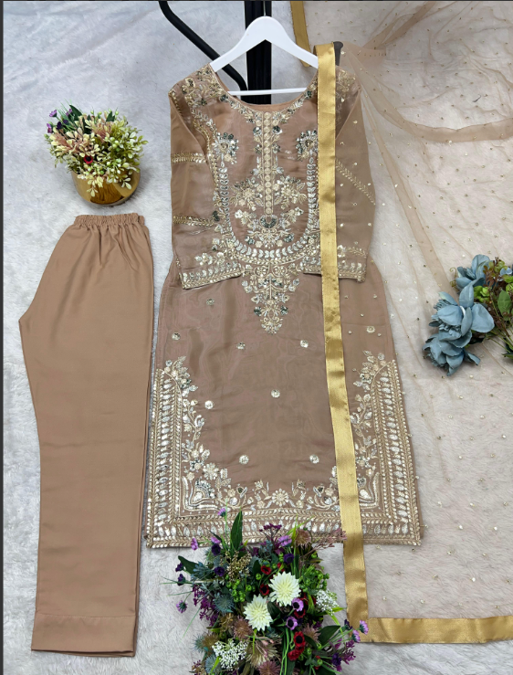 Beige Silk Dress_014