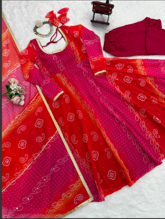 Pink and Orange Anarkali_020